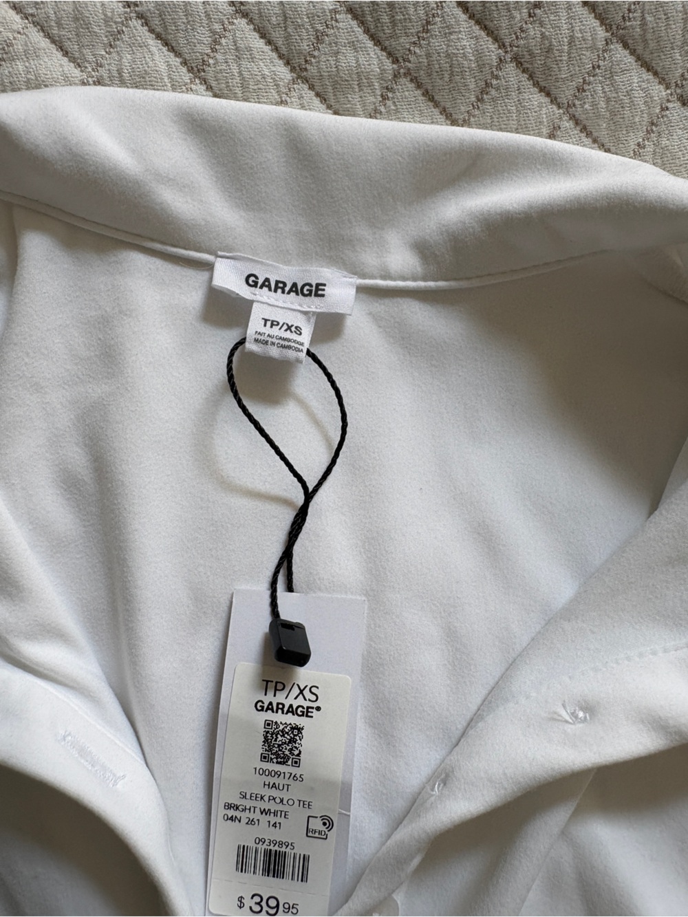 Garage White Polo Top - Picture 2 of 2